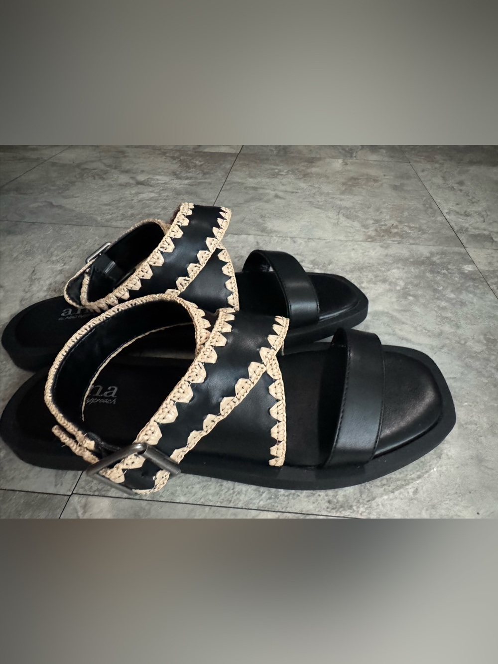 Black sandals 8.5